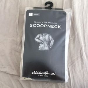 Silk Eddie Bauer NWT pointelle long underwear top small